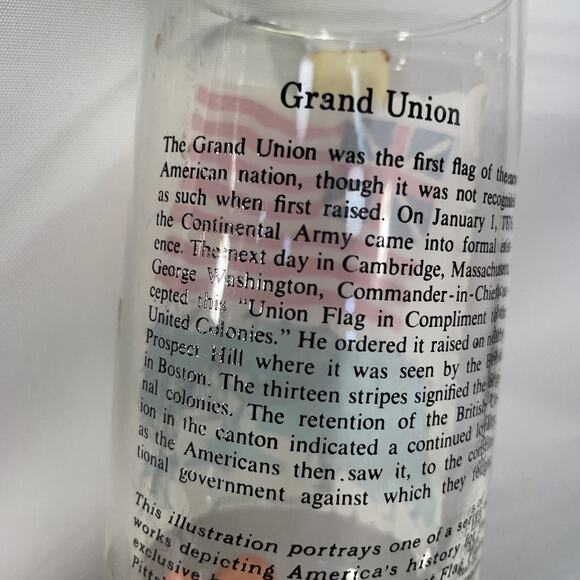 Vintage Early Flags of our Nation Grand Union Glass - Picture 3 of 7